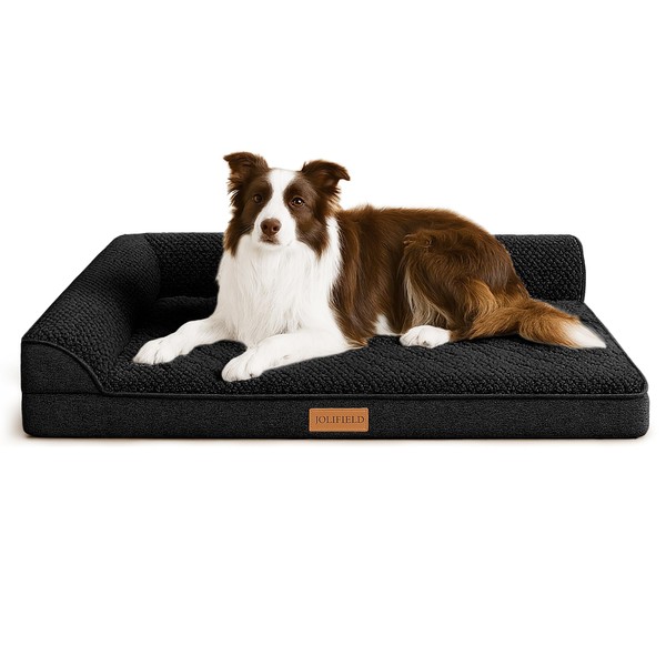 Jolifield Orthopedic Jacquard XL Dog Bed for Large Dogs 42''X28'',