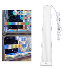 Cable con Funda de Fuente de Alimentación, Cable de Fuente de Alimentación GPU ARGB, Kit de Extensión de Cable RGB ATX de 24 Pines Personalizado, Cable PSU Sincronizado de 5 V y