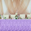 MECCANIXITY 6ft Light Purple Tutu Table Skirt, Tulle Curly Willow