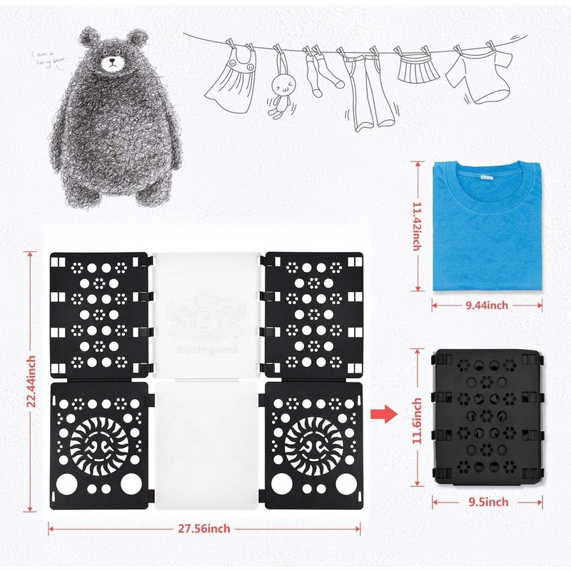 BoxLegend Shirt Folding Board, T Shirt Folding Aid, Easy and