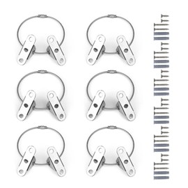 HASLED Pack of 6 Tilt Protection Furniture Tilt Protection Screws with Wall Anchor, Wall Mounting Cabinet Tilt Protection, for Furniture, Cupboard Shelf