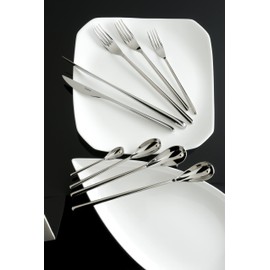 Fortessa Dragonfly 18/10 Stainless Steel Flatware Espresso Spoon, 4.1-Inch, Set of 12, Silver