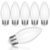 FUTIME 6Pack B11 E26 LED Candelabra Bulbs, 5W Equal 40