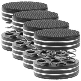 Gadpiparty 4Pcs Speaker Isolation Pads Spring Design for Sound Isolation and Vibration Reduction Compatible with Turntable and Amplifier Black Speaker Foot Pads
