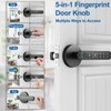 Foxgard Smart Fingerprint Door Lock:Fingerprint Door Knob-Biometric 5-in-1 Finger Print