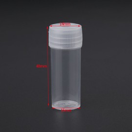 Plastic Sample Bottles 50pcs 5ml Small Clear Bottle Transparent Travel Bottles with Lids for Loading Paste, Solid, Seeds, Granular Items