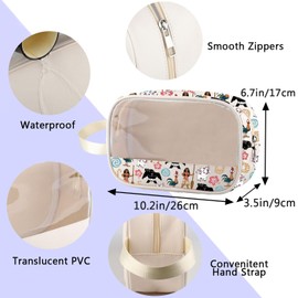 ENSIANTH Princess Inspired Clear Cosmetic Bag Polynesian Princess Lover Gift Maui HEI HEI Ocean -Family Trip Toiletry Bag (CA Mo Clear)