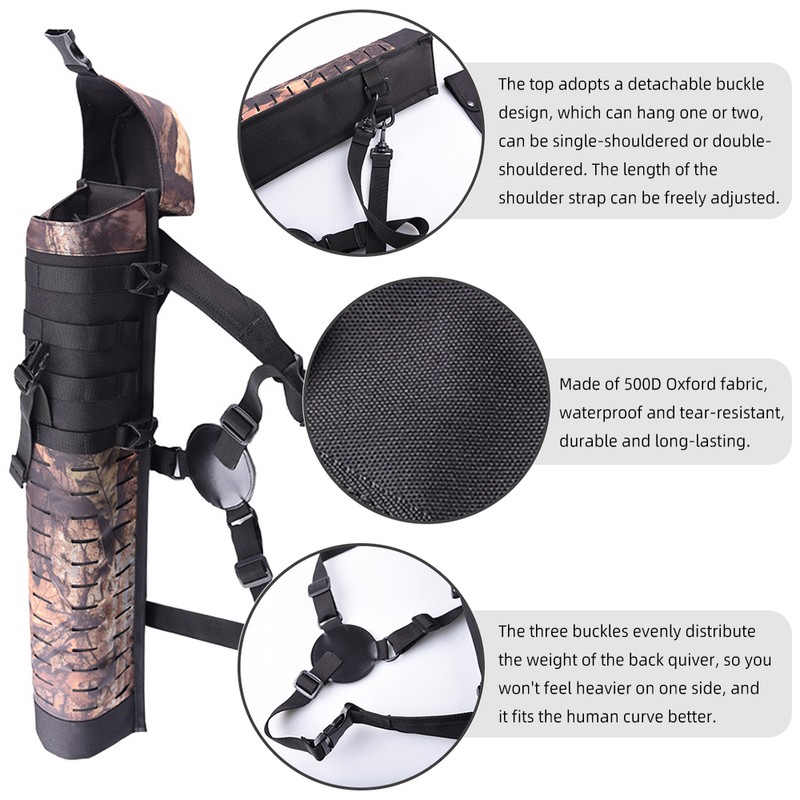 Oxford Cloth Back Arrow Quiver Outdoor Hunting Arrows Bag with