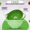 Crisp 2 Pack Mini Colander Berry Baskets - Plastic, Durable