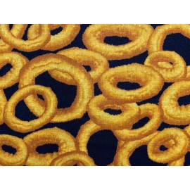 Onion Rings Snack Fast Food Essential Restaurant Face Cotton MASK Fabric 18”X21”