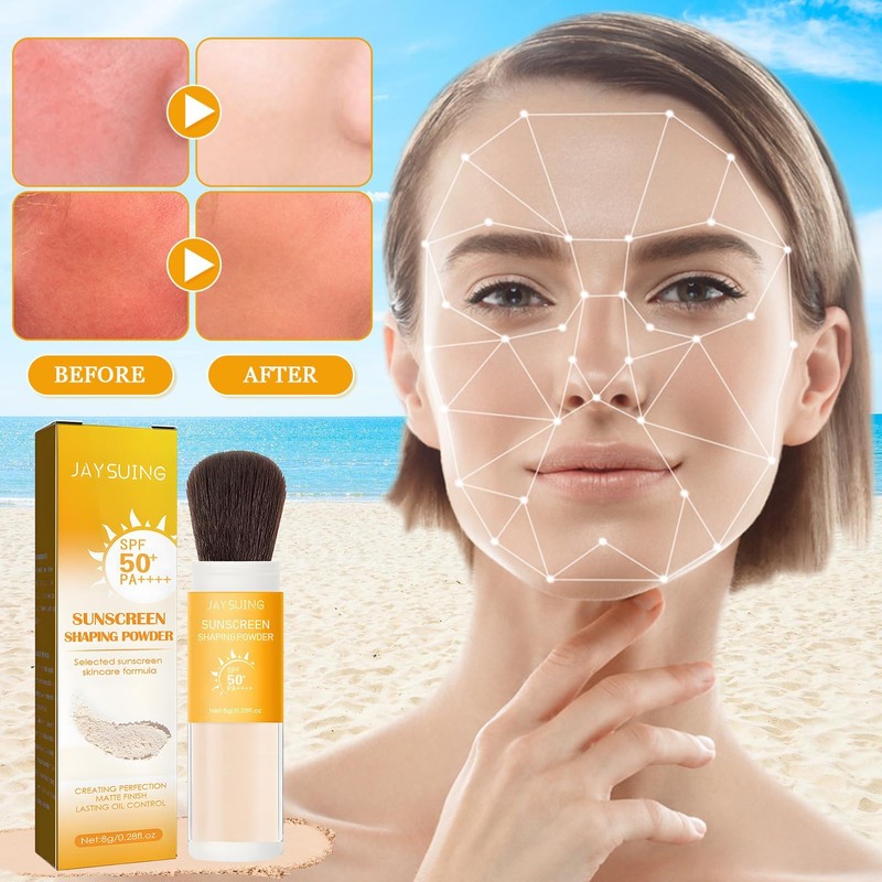 Mineral Sunscreen Setting Powder, Mineral Sun Protection Fixation Powder, SPF