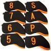 Neoprene Golf Iron Covers Set of 10 , orange