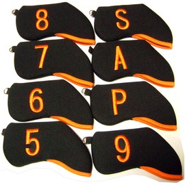 Neoprene Golf Iron Covers Set of 10 , orange