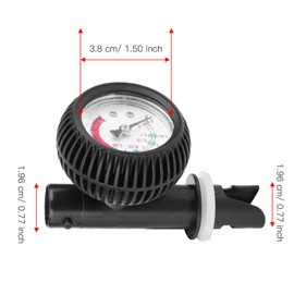 VBESTLIFE Inflatable Boat Air Pressure Gauge, PVC and Gel Gauge with 0-5 PSI Measuring Range Compatible with 6 Hole and 8 Hole Valve for Kayak Boat Surfboard Bed