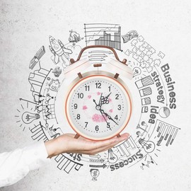 Alarm Clock Vintage Mechanical Light Night Luminous Manual Clock Double Twin Bell Clock for Bedrooms Time Management Heavy Sleepers(2#)(Pattern Randomly)