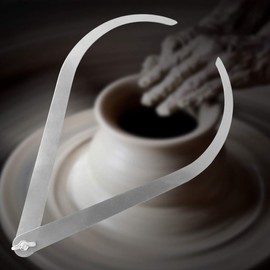 Pottery Clay Caliper, Stainless Steel Bent Leg Sculpture Ceramic Measuring Tools Inside Outside Straight Long Firm Joint Metal Tool Set Measurement Kit for Carving Shaping Modeling Proportioning