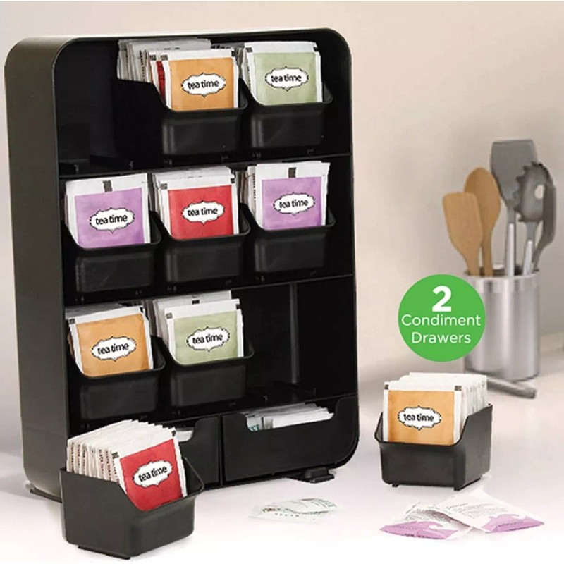 Mind reader Organizador Dispensador Te 11 Espacios Oficina Hogar Mind