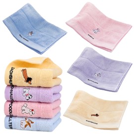 Embhlitfe 4 Pcs Kids Washcloth Towels,Cotton Children's Facial Towel Kids Towel Children Wash Cloths,Multicolor Kids Face Towels Hand Towels Baby Wash Cloth for Hand Face Shower,25x50cm