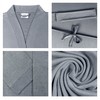 NY Threads Men's Robe Cotton Blend Knit Bathrobe, Large, Grey