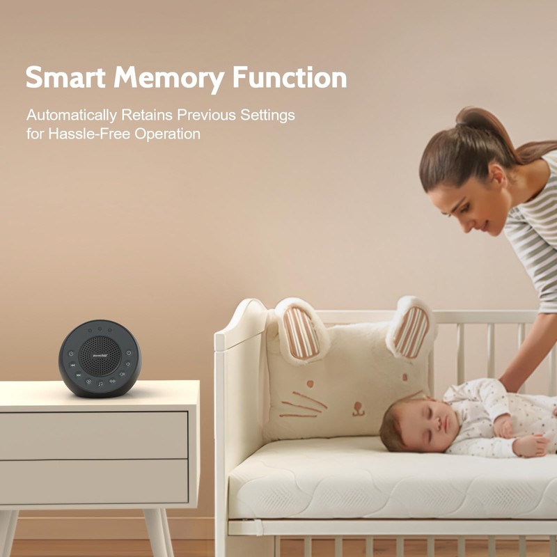 REACHER R2 White Noise Sound Machine for Baby Sleep and