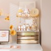 Delamu Bathroom Organizers and Storage, 2 Tier 3 Drawer Makeup