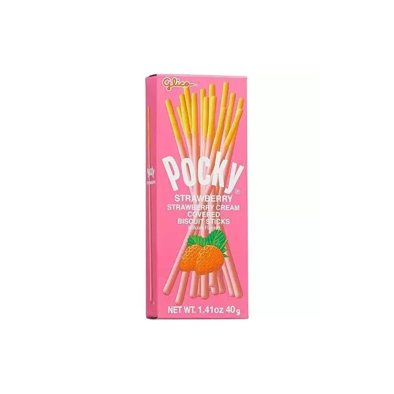 Sticks 3 PACK - Pocky Strawberry Cream Covered Biscuit Sticks,
