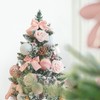 WBHome 1.8 Feet Pre-lit & Pre-Decorated Tabletop Christmas Tree, Rose