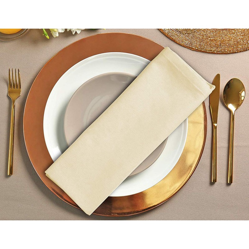 Surmente 17-Inch Polyester Cloth Napkins Linen Dinner Napkins - Set