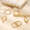 JeryWe 6PCS 14K Gold Filled Stainless Steel Stacking Rings Set