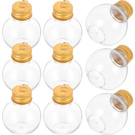 Artibetter Booze Ball Ornaments 10pcs Christmas Booze Ball Clear Christmas Tree Fillable Ornaments Bulbs Shape Drink Water Bottle Plastic Pendant for Xmas Holiday Home Decoration 50ml