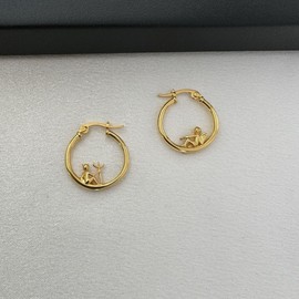 20mm Angel Demon Gold Hoop Earrings for Women