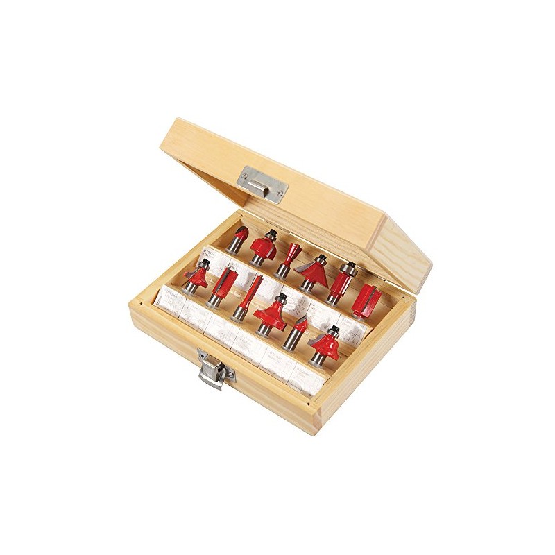 Silverline 251678 8 mm TCT Router Bit Set 12pce 8