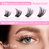 CALAILIS Lash Clusters, 144Pcs D Curl Cluster Lashes DIY Lash