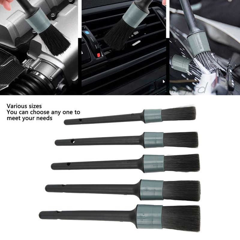 10pcs Car Detailing Brush Kit Wash Mitt Wire Brushes Flexible