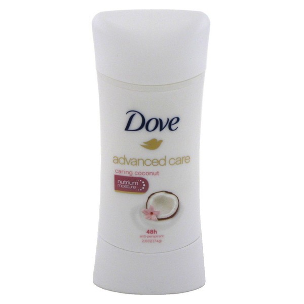 Dove Deodorant 2.6 Ounce Adv Care Anti-Perspirant Coconut (76ml) (2 Pack)