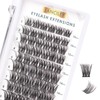 Lanciley Individual Lashes 72 Clusters Lashes C CC D Curl