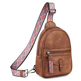 FADEON Mini Sling Bag for Women - Small Crossbody Purse - Designer Sling Purse Cute PU Leather Shoulder Bags