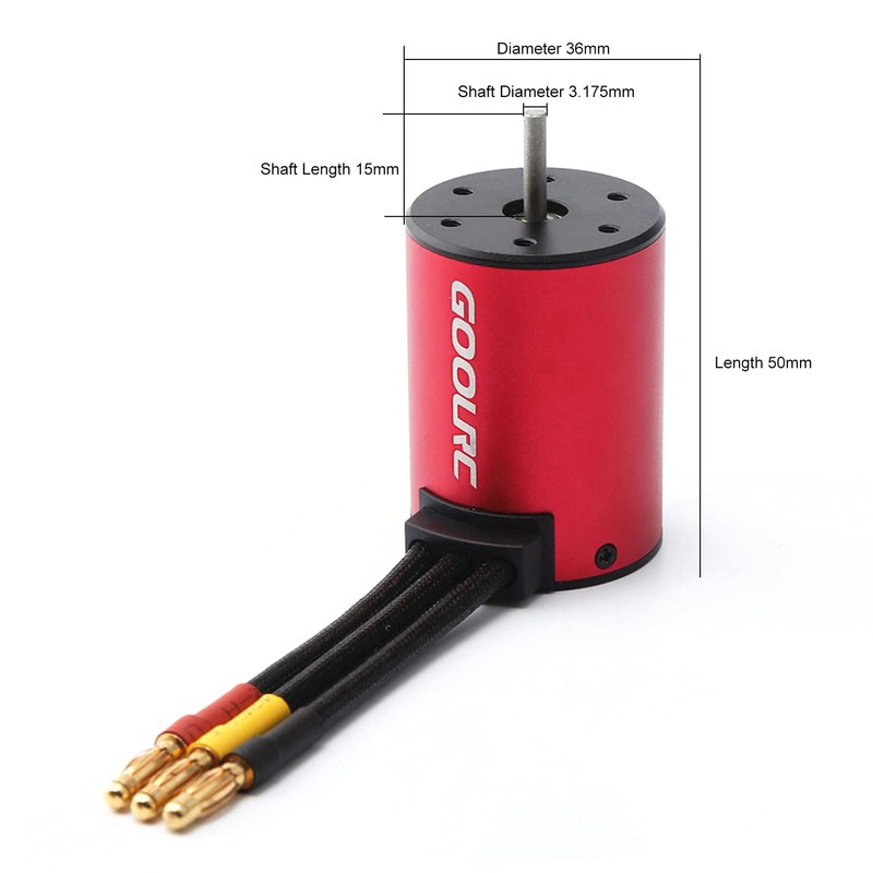 Xtahdge 3650 Brushless Motor 60A Brushless ESC Electric Speed Controller