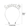 Sweet 16 Headband Rhinestone Tiara, 16th Birthday Party Decorations, Silver