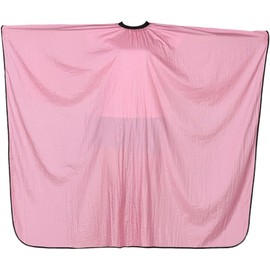 Ipetboom Capa para Cortar Cabello Rosa Bata de Peluquería Antiadherente Tela Resistente y Cómoda Lavable a Máquina Protección de Ropa para Estilista y Clientes Adultos Salón y Hogar