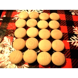 Unbranded 1 1/2" Unfinished Wood wooden Knobs Drawer Pulls Lot of 20