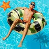 ShinyRelief Inflatable Camouflage Pool Floats 29.5inch Green and Brown Swimming