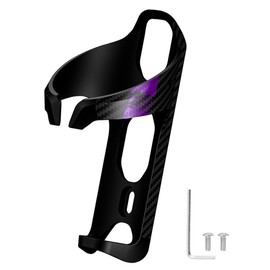 ENLEE for Bottles Diameter: 66-72mm Bike Water Bottle Cage, Lightweight Carbon Purple Bicycle Water Bottle Cage, Water Bottle Cage for Mountain/Road Bike with Screws Tool