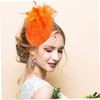 Baluue Chic Party Headband Plume Hat Headband Gauze Plume for