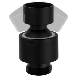 Hibbent Adjustable Metal Shower Head Swivel Ball Joint Adapter, Solid Brass, Matte Black, 30 Swivel, G1/2 Connections, Easy Install