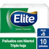 Elite Pañuelos Mentol 3 Hojas 6 Paquetes de 10 Piezas