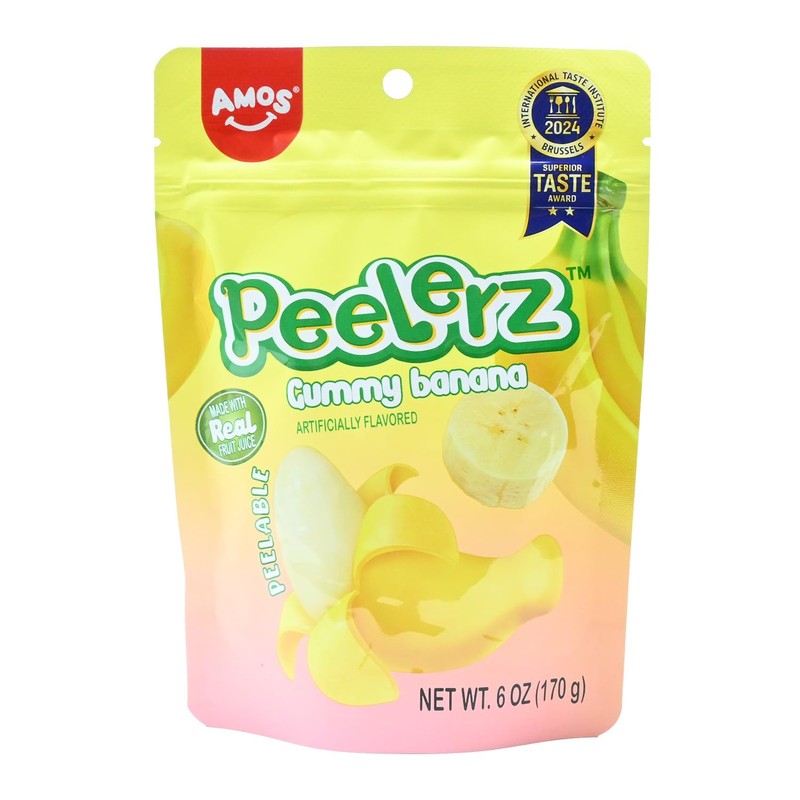 Amos Peelerz Gummy Bananas 6 oz. Bag