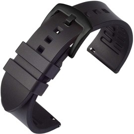 Shieranlee Sports watch strap, FKM fluorine rubber quick release watch strap, replacement strap for sports watches, 19 mm, 20 mm, 21 mm, 22 mm, 24 mm, for men and women