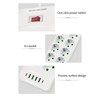 8 Way Power Strip USB C European Socket Desk Wall
