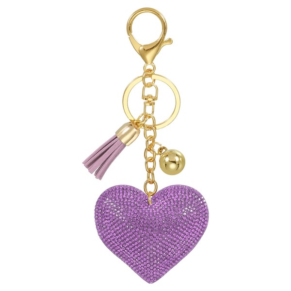 PATIKIL Rhinestone Keychain, Heart Shape Keychain Bling Keychain Accessories for